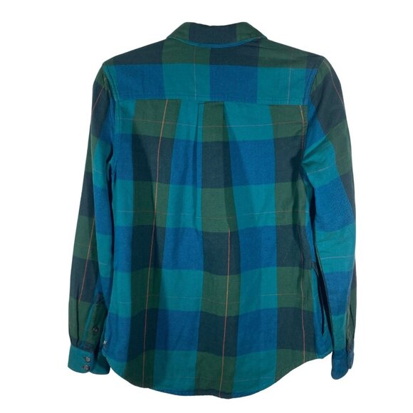 Toad&Co Womens Organic Cotton Carin duoflod Plaid Shirt XS outdoor sustainable g - Picture 2 of 12